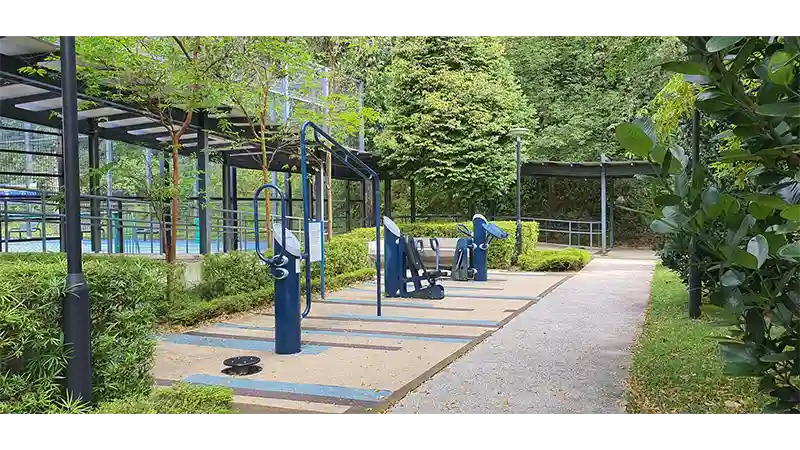 Open-air exercise park at Depot Heights